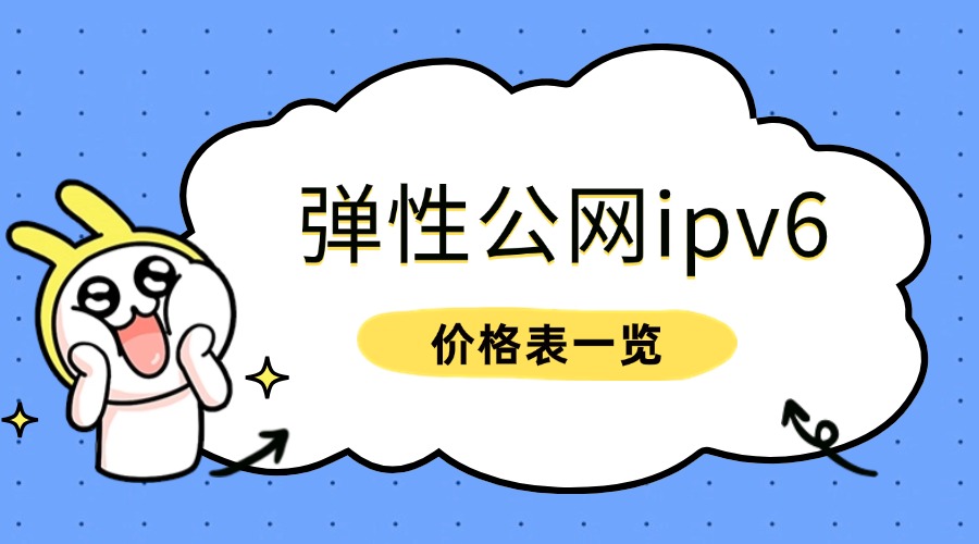 弹性公网ipv6价格表一览